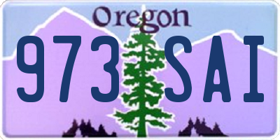 OR license plate 973SAI