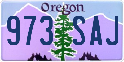 OR license plate 973SAJ