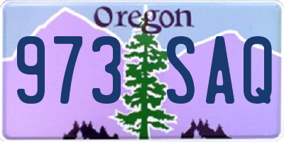 OR license plate 973SAQ