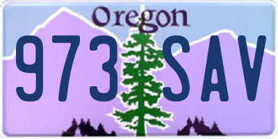 OR license plate 973SAV