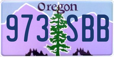 OR license plate 973SBB