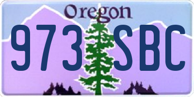 OR license plate 973SBC