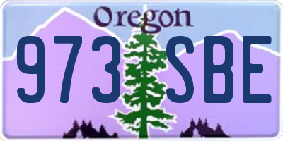 OR license plate 973SBE