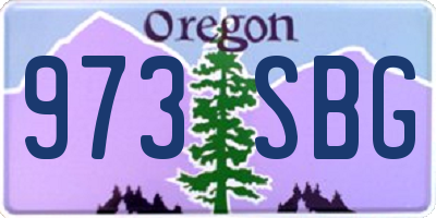OR license plate 973SBG