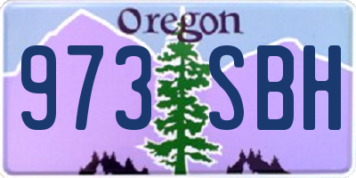 OR license plate 973SBH