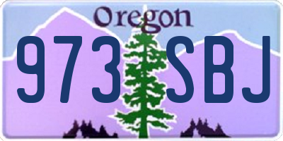 OR license plate 973SBJ