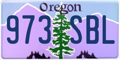 OR license plate 973SBL