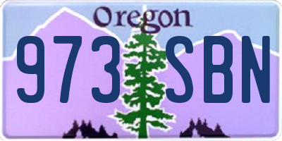 OR license plate 973SBN