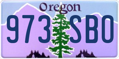 OR license plate 973SBO