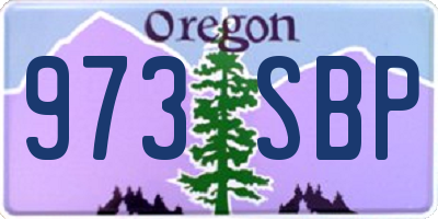OR license plate 973SBP