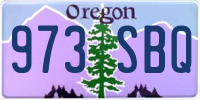 OR license plate 973SBQ
