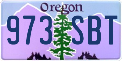 OR license plate 973SBT