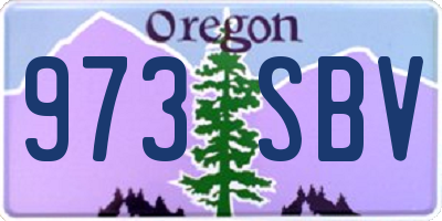 OR license plate 973SBV