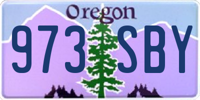 OR license plate 973SBY
