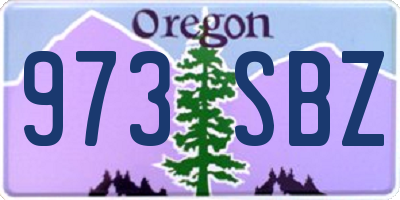 OR license plate 973SBZ