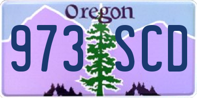 OR license plate 973SCD