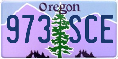 OR license plate 973SCE