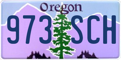 OR license plate 973SCH