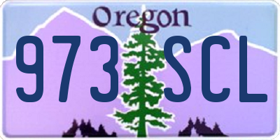 OR license plate 973SCL