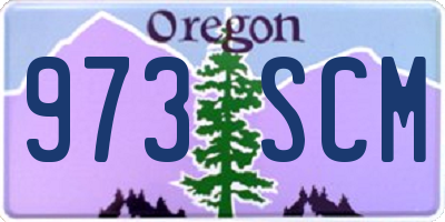 OR license plate 973SCM