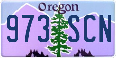 OR license plate 973SCN