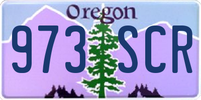 OR license plate 973SCR