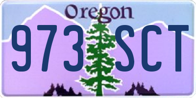 OR license plate 973SCT