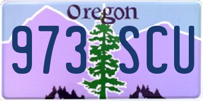 OR license plate 973SCU
