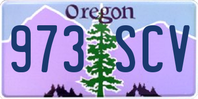 OR license plate 973SCV