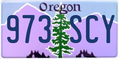 OR license plate 973SCY