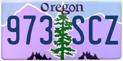 OR license plate 973SCZ