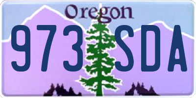 OR license plate 973SDA