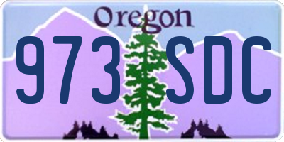 OR license plate 973SDC