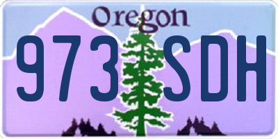 OR license plate 973SDH