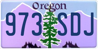 OR license plate 973SDJ
