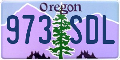 OR license plate 973SDL