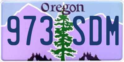 OR license plate 973SDM