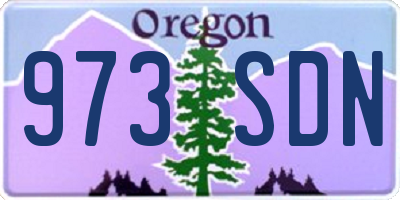 OR license plate 973SDN