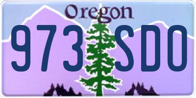 OR license plate 973SDO