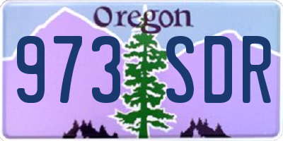 OR license plate 973SDR