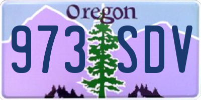 OR license plate 973SDV