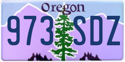 OR license plate 973SDZ