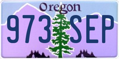 OR license plate 973SEP