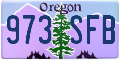 OR license plate 973SFB