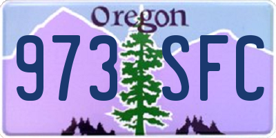 OR license plate 973SFC