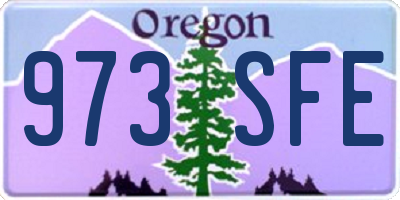 OR license plate 973SFE
