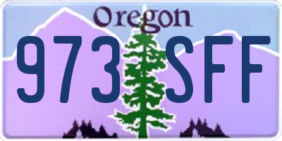 OR license plate 973SFF