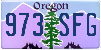 OR license plate 973SFG