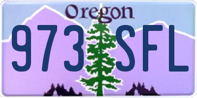 OR license plate 973SFL