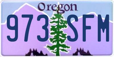 OR license plate 973SFM